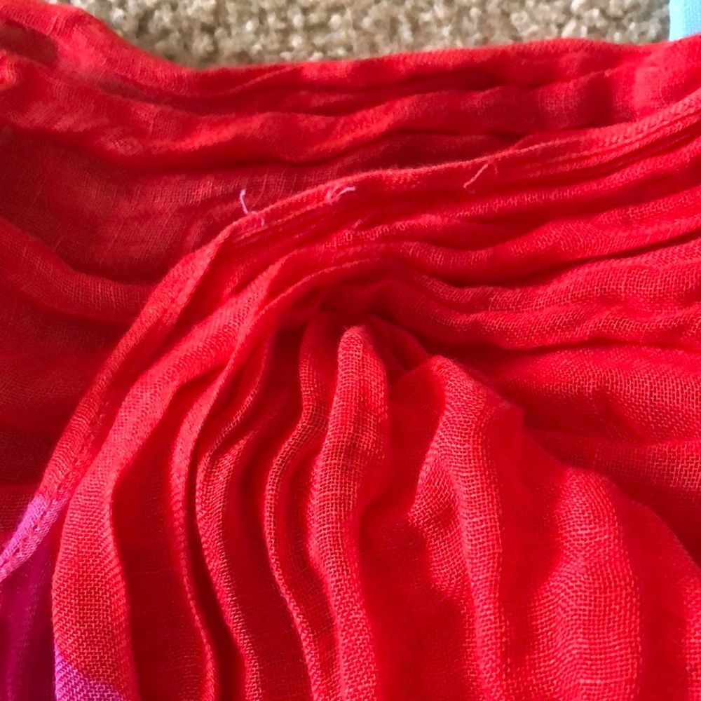 J Crew Long Multi Color Stripe Scarf - image 5